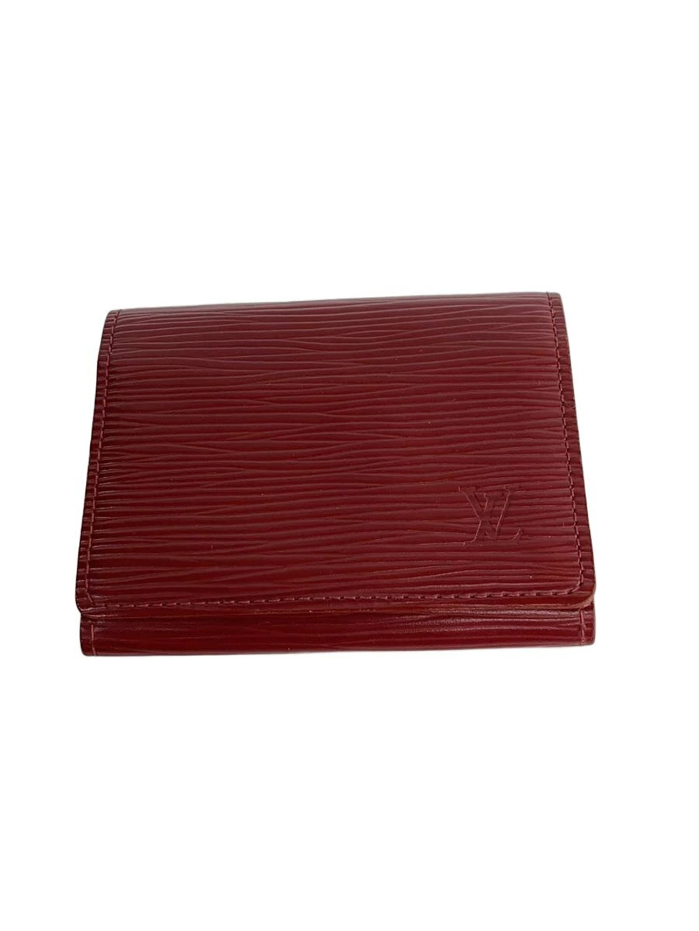 LOUIS VUITTON Envelope Wallet Carte de Visite Epi Leather Red